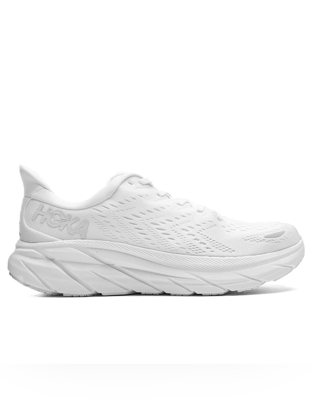 Hoka Women’s Clifton 8 size 7.5 B White Running Shoe Like New